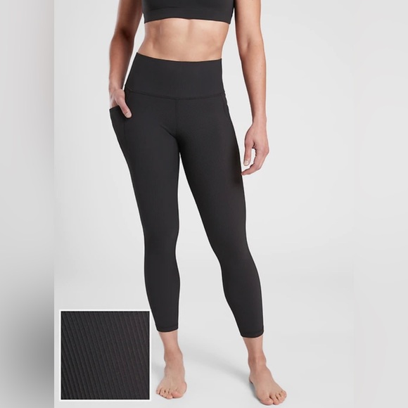 Athleta | Pants u0026 Jumpsuits | Athleta Salutation Stash Pocket Rib 78 Tight  | Poshmark